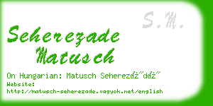 seherezade matusch business card